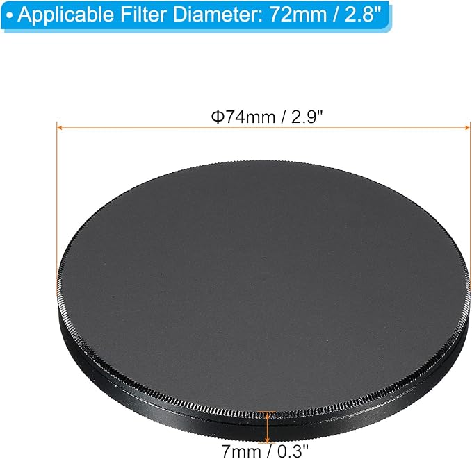 PATIKIL 72mm Lens Cap, Camera Lens Cap Cover Universal Front Metal Lens Filter - Image 2