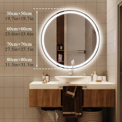 LTSRLL Frameless Illuminated LED Bathroom Wall Mirror - Image 2