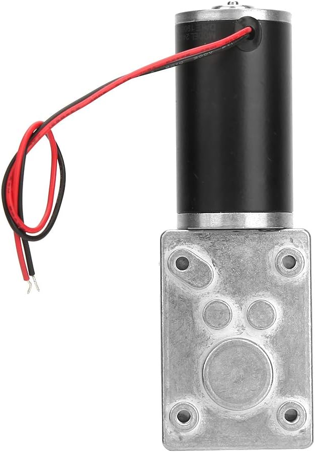 Reversible Gear Motor, 24V 8mm Shaft Gear Motor High Torsion Speed Reduce Electric Motor for Curtain Machine Advertising Equipment Window Opener Smart Device (150RPM)