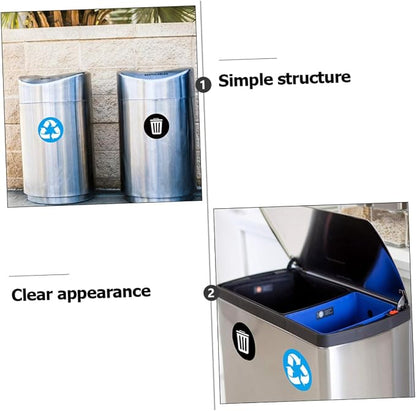 DECHOUS Reminding Waste Sorting Habits 6 Adhesive PVC Stickers - Image 2