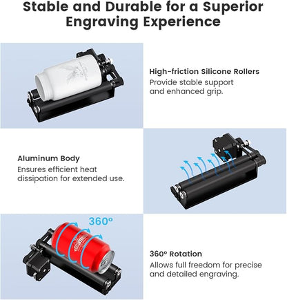 Algolaser Rotary Roller for Pixi Laser Engraver – Y-Axis Rotary Module for - Image 4