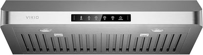 30 Inch Under Cabinet Range Hood, 980CFM Fast Venting Ducted, Kitchen Hood by VIKIOHOME