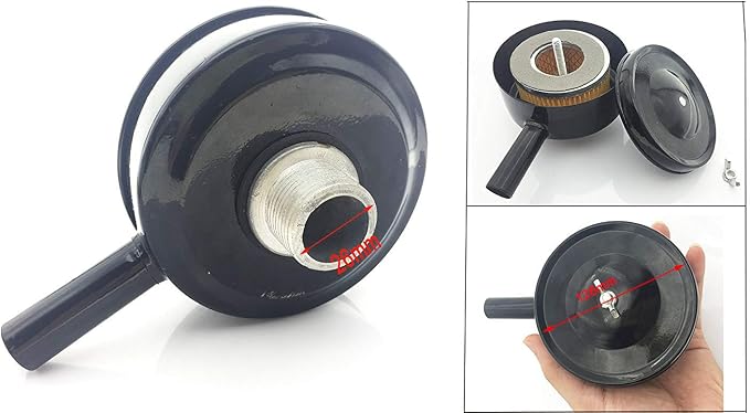 YXQ Filter Silencer 3/4PT 26mm Male Thread 5 inch Diameter Air Compressor Inlet - Image 3