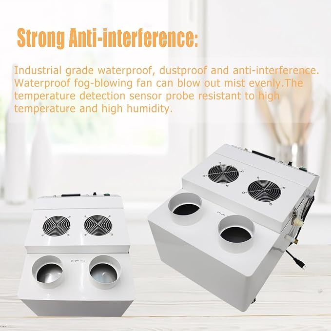 Industrial Ultrasonic Humidifier Cooler Sprayer 9kg/h Portable Continuous Cool - Image 3