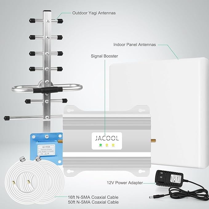 Cell Phone Signal Booster for Home – Verizon & AT&T 5G/4G LTE Band 12/13/17 (700MHz), Up to 5000 Sq Ft Coverage, FCC Approved Cellular Repeater with High-Gain Antennas