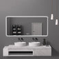 Bathroom Mirror with LED Lights, Lighted Bathroom Makeup Wall Mounted Mirror by YUGXTH