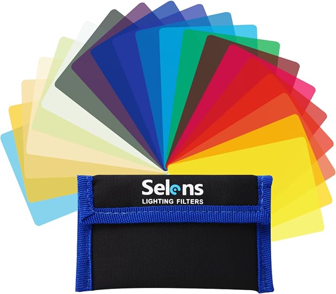 Selens 20 Pieces Universal Gels Lighting Filter Kit by Selens