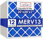 LEKEN 20x20x1 AC Furnace HVAC Filter Reusable Electrostatic Filters MERV 13 by LEKEN