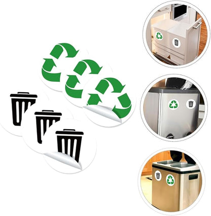 Garbage Sorting Stickers Set 6 Self-Adhesive Waste Classification Labels - Image 7