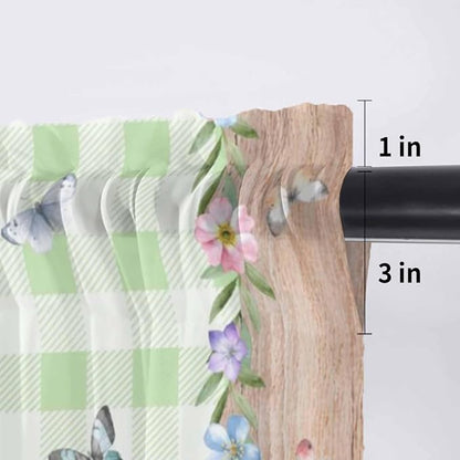 Easter Sheer Valances for Windows 42"x18", Light Filtering Kitchen Curtains - Image 7