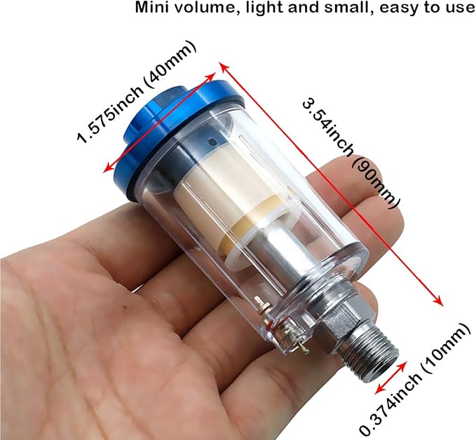 beduan Water Oil Separator Filter, 1/4" NPT Male and Female Thread Spray Gun - Image 5