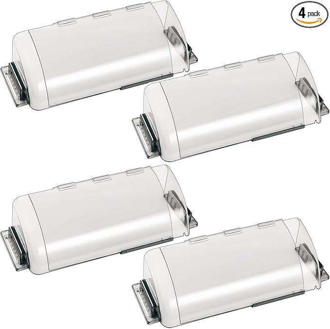 4 Pack Adjustable Air Vent Deflector, 9”-15” Transparent Deflector by WeaHea