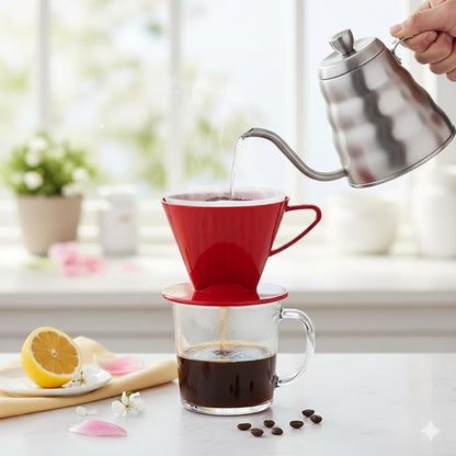 Fino Pour-Over Coffee Brewing Filter Cone, Number 2-Size, Brews 2 to 6-Cups - Image 2