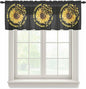 YOU ARE MY SUNSHINE Sheer Valance Curtains, Summer Sunflowers Golden Gradient by Houseown