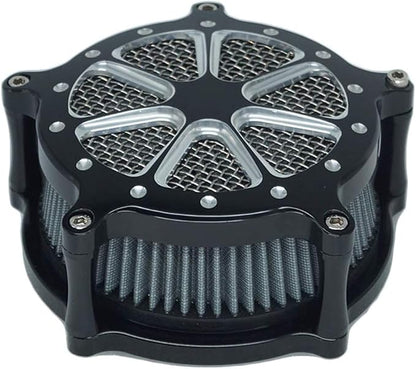 Air Filter Intake Cnc Cut Air Cleaner Venturi Motorcycle Chrome Kit - Image 2