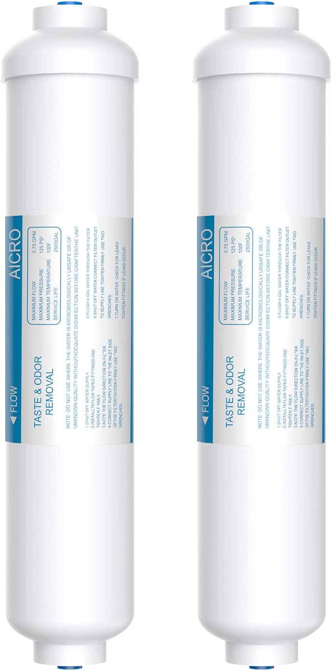 Inline Water Filter for Ice Maker, Refrigerator, Under-Sink Reverse Osmosis by Vegebe