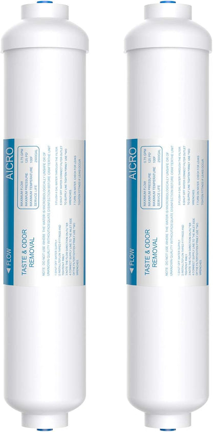 Inline Water Filter for Ice Maker, Refrigerator, Under-Sink Reverse Osmosis by Vegebe