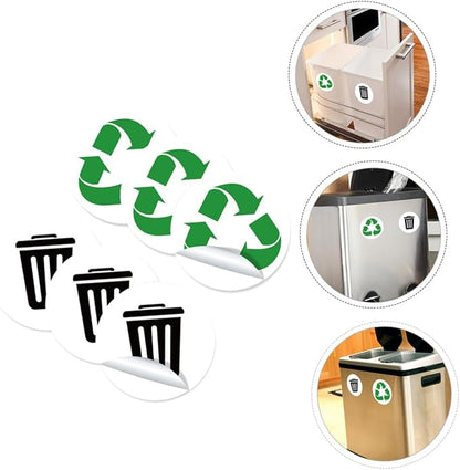 Waste Sorting Labels for Garbage Bin PVC Sticker Decals for Kitchen Recycling - Image 2