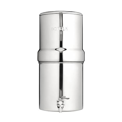Boroux Compact Gravity-Fed Countertop Stainless Steel Water Filter System | 1.8 by Boroux