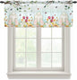 Easter Sheer Valances for Windows 42"x18", Light Filtering Kitchen Curtains by Unknown