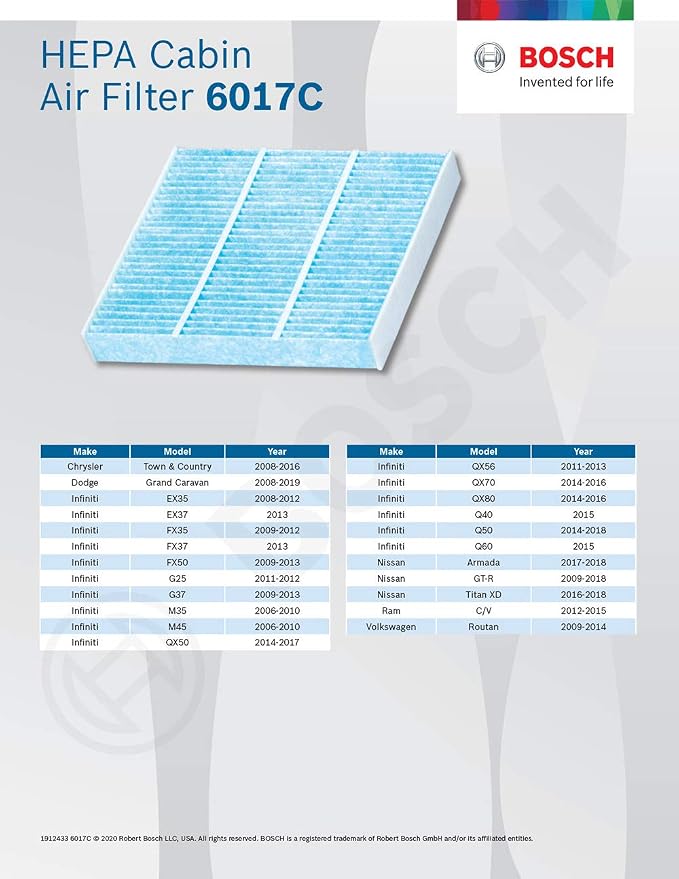 BOSCH 6017C HEPA Cabin Air Filter - Image 6