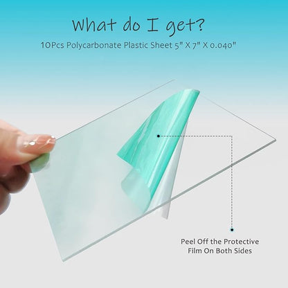 10PCS 5x7 Inch Cut-to-Size Welding Helmet Hood Replacement Clear Inside Outside - Image 7