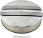 14 x 3 Inch Round Polished Air Cleaner Kit Half Finned Drop Base Compatible by TBAPFS