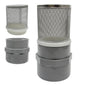 3/4" Stainless Steel Filter Cover Connected to 3/4" DN20 Grey PVC Water Pipe by AIMCOCO