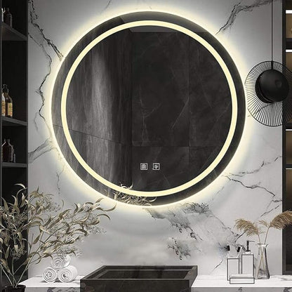Modern LED Illuminated Bathroom Mirror by Unknown