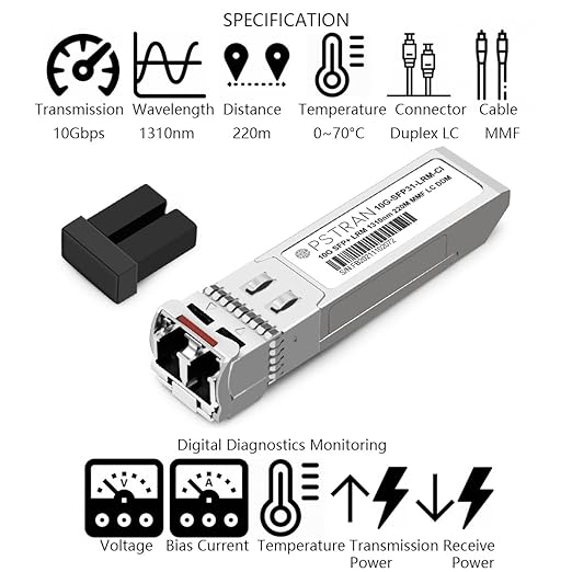 OPSTRAN 10GBASE-LRM SFP+ Optical Transceiver Module Compatible with Brocade 10G-SFPP-LRM 1310nm 220m DDM Duplex LC MMF