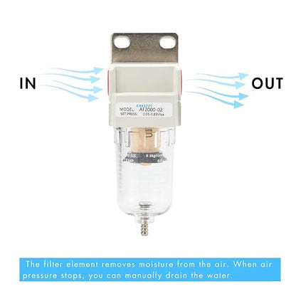 1/4" NPT Air Dryer for Compressor | Compressed Air Line Filter | 5 Micron Brass - Image 5