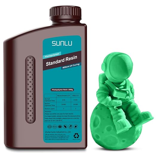 SUNLU 3D Printer Resin 1kg, Fast Curing Standard 3D Resin by SUNLU