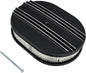 12" Air Cleaner Kit Oval Half Finned Black Aluminum Compatible by TBAPFS