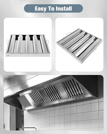 Hood Filters 430 Stainless Steel 19.5W x 19.5H Inch, 4 Grooves Commercial Hood - Image 5