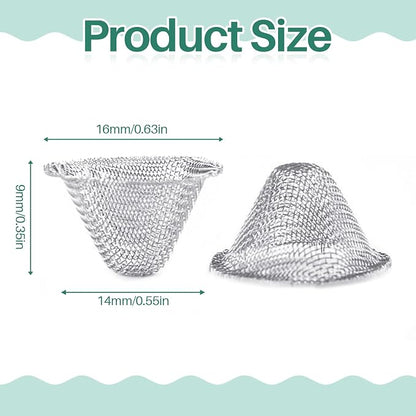 Funrous Stainless Steel Screens 3/4 Inch Conical Design Bowl Screen Filters - Image 2