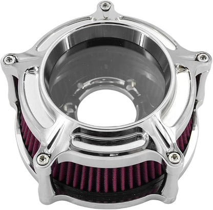 HDBUBALUS Motorcycle Air Filter Cleaner Intake Filter System Kit - Image 5