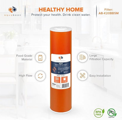 Aquaboon 20x4.5" Whole House Water Filter Cartridge – Premium KDF Heavy Metal & - Image 4