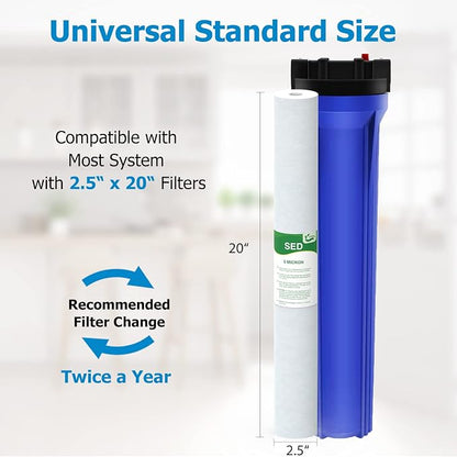 5 Micron Water Filter 20" x 2.5" Replacement Cartridge, 20-inch Sediment - Image 3