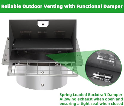 4 Inch Dryer Vent Cover Outside - Image 4