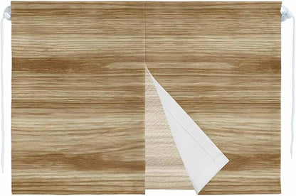 Light Brown Wood Grain Magnetic Double Layer Car Window Shades, Side Window by Unknown