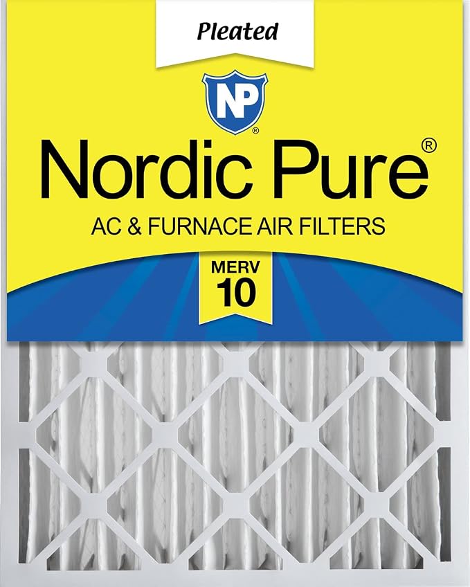 Nordic Pure 20x20x4 Pleated MERV 10 Air Filter 1 Pack by NordicPure