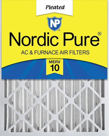 Nordic Pure 20x20x4 Pleated MERV 10 Air Filter 1 Pack by NordicPure