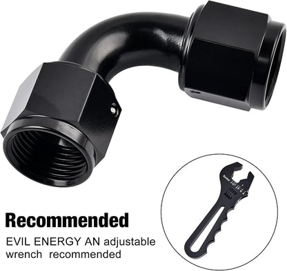 EVIL ENERGY 10AN Female to 10AN Female 90 Degree Swivel Coupler Union Fitting - Image 4