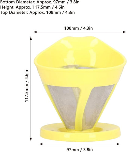 Coffee Strainer Stainless Steel Fine Mesh Pour Over Coffee Dripper Hand Drip - Image 2
