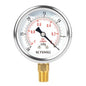 2-1/2" Dial Size, -30 inHg-0 Pressure Gauge, Glycerin Liquid Filled, 1/4" NPT by SCTSNSR