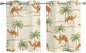 2 Panel Kitchen Cafe Curtains, Date Coconut Tree Sunlight Filtering Nature Air by Hokiten