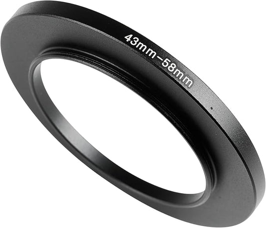 43-58mm Metal Step-Up Ring Adapter Compatible by Unknown