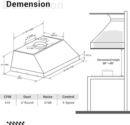 CHETTO C Stainless Steel Range Hood Cover - Image 6