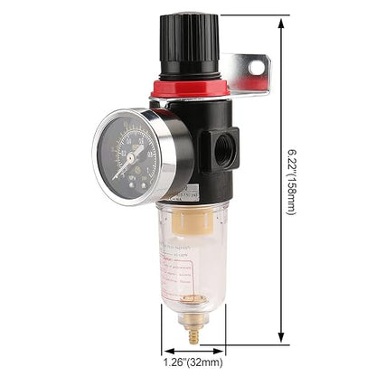Baomain Pneumatic Filter Regulator AFR-2000 1/8"PT Air Treatment Unit w - Image 3