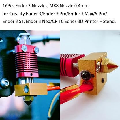 16Pcs Ender 3 Nozzles 0.4mm, MK8 Extruder Nozzles 0.4mm Compatible - Image 4